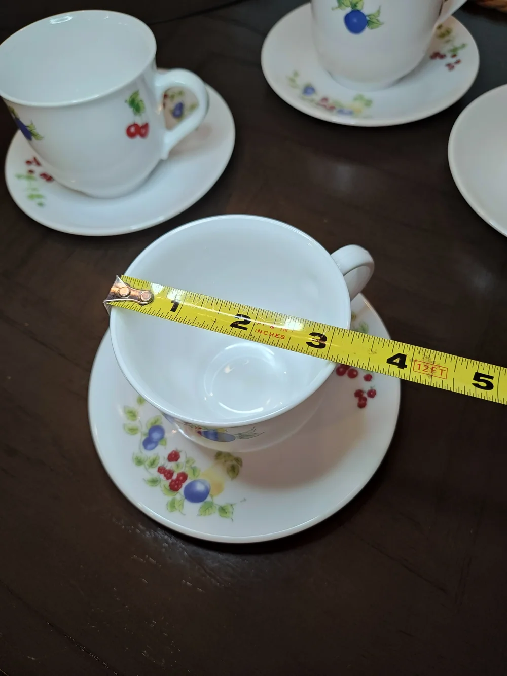 Vintage Martha Stewart Everyday Fruit Cup & Saucer Set Of 4 - Made in France